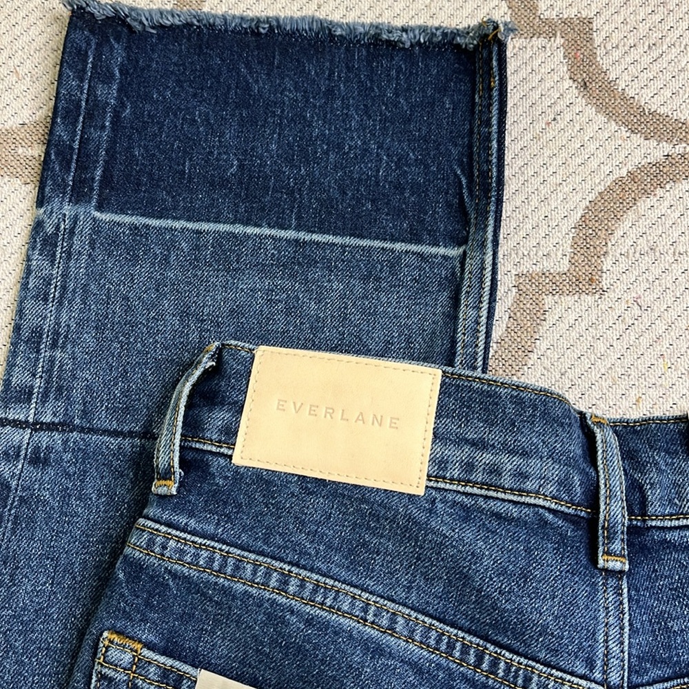 Everlane The Way High Jean Abyss Released Hem Straight leg Denim Jeans, size 25 - Picture 12 of 17
